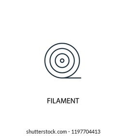 filament concept line icon. Simple element illustration. filament concept outline symbol design. Can be used for web and mobile UI/UX
