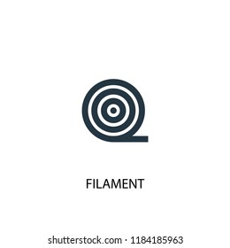 filament icon. Simple element illustration. filament concept symbol design. Can be used for web and mobile.