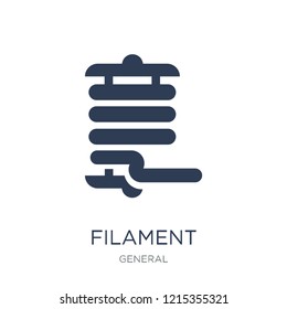 filament icon. Trendy flat vector filament icon on white background from general collection, vector illustration can be use for web and mobile, eps10