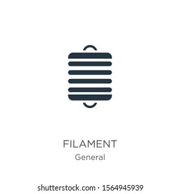 Filament icon vector. Trendy flat filament icon from general collection isolated on white background. Vector illustration can be used for web and mobile graphic design, logo, eps10