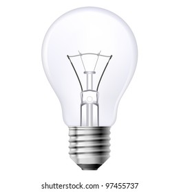 Filament lamp on a white background. Illustration for design