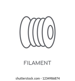 filament linear icon. Modern outline filament logo concept on white background from General collection. Suitable for use on web apps, mobile apps and print media.