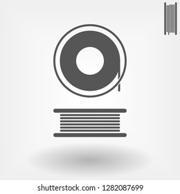 Filament spool for 3D printing line icons
