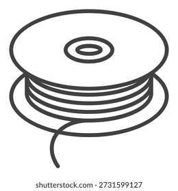Filament vector 3D Printing Technology concept thin line icon or symbol