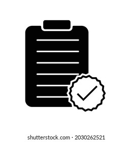 Archivo aceptado, aprobar icono vector