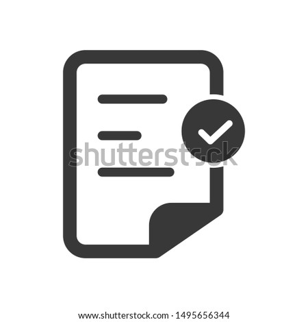 File Accepted, approve vector Icon
