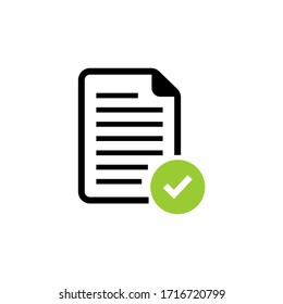 File accepted icon vector. Approve icon symbol