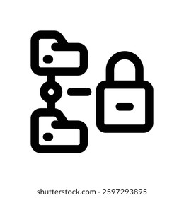 file access line icon. Clean and minimalist vector icon for websites, mobile apps, presentations, and logos. Fully scalable and customizable for any project.