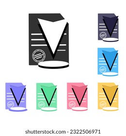 Dateiadresssymbol, Smart Contract Symbol, Vektorgrafik flach auf weißem Hintergrund.