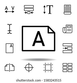 file album, word A icon. Can be used for web, logo, mobile app, UI, UX