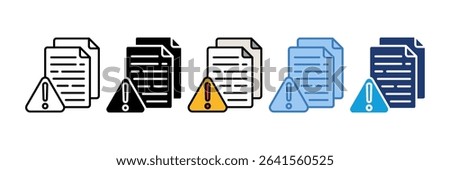 File Alert Icon Element For Design