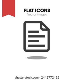 file alt icon vector, style flat