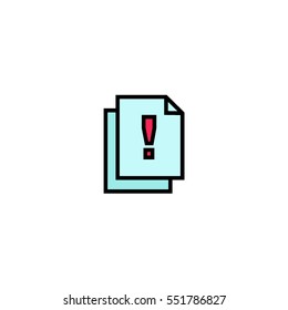 File answers flat line icon