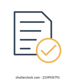 File approve Vector icon which is suitable for commercial work and easily modify or edit it

