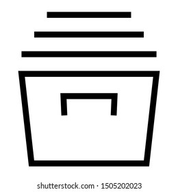 file archive box thin line vector icon