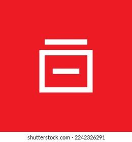 File archive flat icon, graphic resource template, vector illustration.