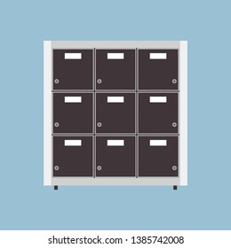 File archive vector icon business document folder data. Isolated storage office. Organize binder catalog cabinet tray