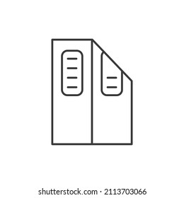 File archive vector icon business document folder data. Isolated storage office. Organize binder catalog cabinet tray