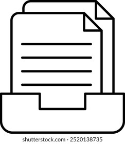 File Archive Vector Line Icon Design