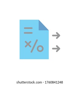 File, arrows colored icon. Simple colored element illustration. File, arrows concept symbol design from Business strategy set. Can be used for web and mobile