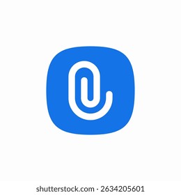 Vector de signo de icono de Botón de datos adjuntos de archivo