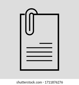 file attachment  flat icon design vector  for multiple use 