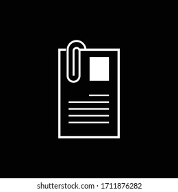 file attachment  flat icon design vector  for multiple use 