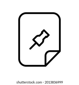 File attachment icon, Line Vector graphics