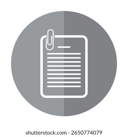 File attachment icon. Paper clip, attach document 02