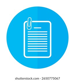File attachment icon. Paper clip, attach document 04