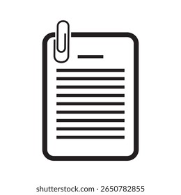 File attachment icon. Paper clip, attach document 05.