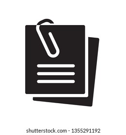 file attachment icon in trendy glyph style design. Vector graphic illustration. paper clip, attached file icon for website design, logo, and ui. Vector file. Pixel perfect. EPS 10.