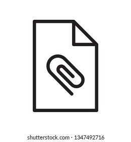 	
file attachment icon in trendy outline style design. Vector graphic illustration. paper clip, attached file icon for website design, logo, and ui. Editable vector stroke. Pixel perfect. EPS 10. 