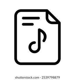 Datei Audio Symbol Vektorsymbol Design Illustration