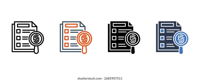 File Audit multiple icon style vector illustration