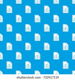 File AVI pattern repeat seamless in blue color for any design. Vector geometric illustration