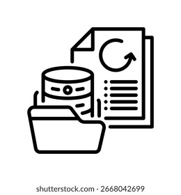Vektorgrafik der Symbolzeile für die Dateisicherung