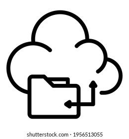 Icono de copia de seguridad de archivo. Icono de vector de copia de seguridad de archivo de esquema para diseño web aislado en fondo blanco