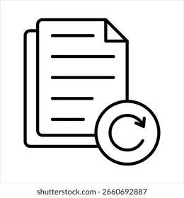 Ilustración vectorial de icono de esquema de copia de seguridad de archivo