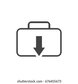 File Bag Icon Logo Vector Template