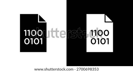 File Binary icon design concept. vector flat icons