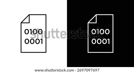 File Binary icon design vector art Illustrations