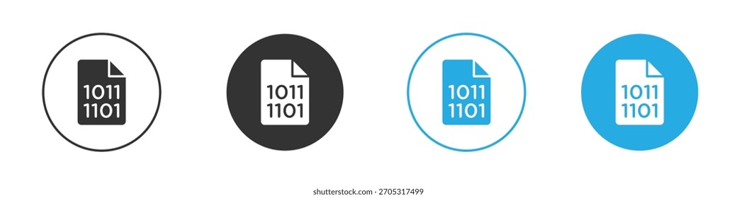 File Binary icon. Graphic icon design template