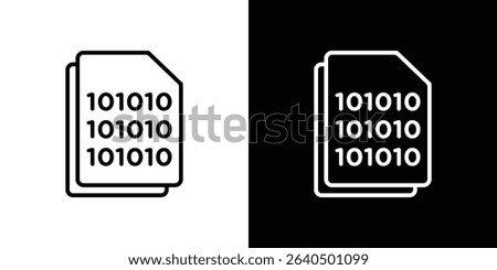 File Binary icon Graphic vector set for ui design
