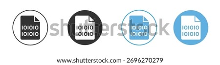File Binary icon Logo Template Design set