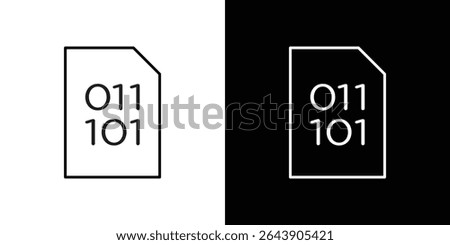 File Binary icon symbol concept for graphic design, Website, UI. EPS