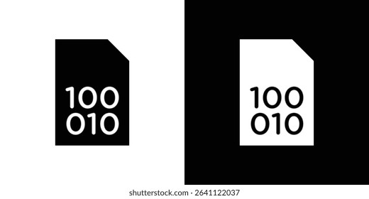 File Binary icon symbols. Vector illustration.