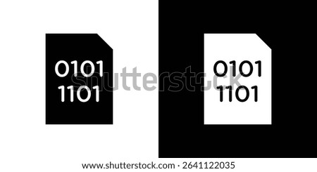 File Binary icon symbols. Vector illustration.