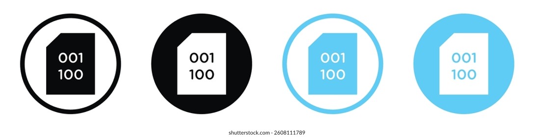File Binary icons design. vector icons for ui designs