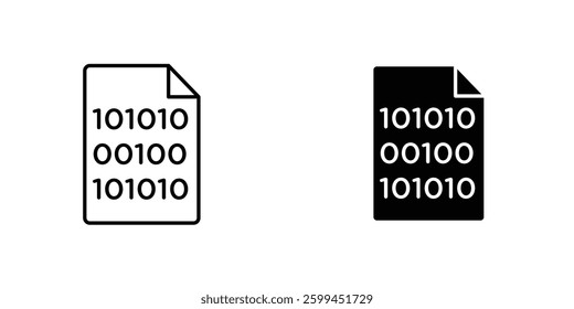 File Binaryicons for ui. vector illustration